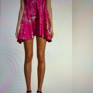 Free people floral pink women dress